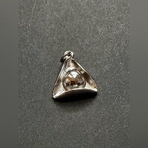 Sterling Silver Triangle hat  Pendant/charm